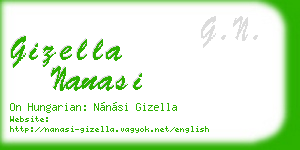 gizella nanasi business card